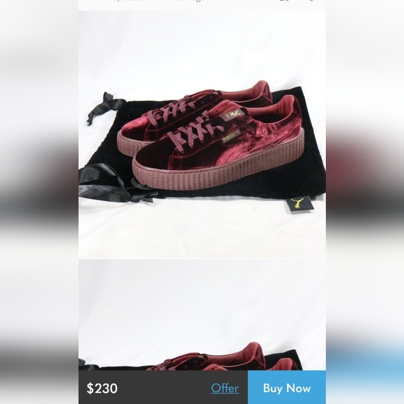 Puma Fenty Creepers Burgundy size 10 - Picture 5 of 5